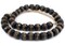 The Bead Chest African Kente Beads - Full Strand of Krobo Glass Beads (Black)